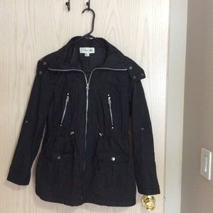 Black utility coat